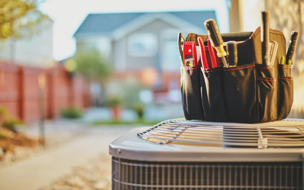HVAC technician diagnosing common heating and cooling problems in a Plymouth MN home